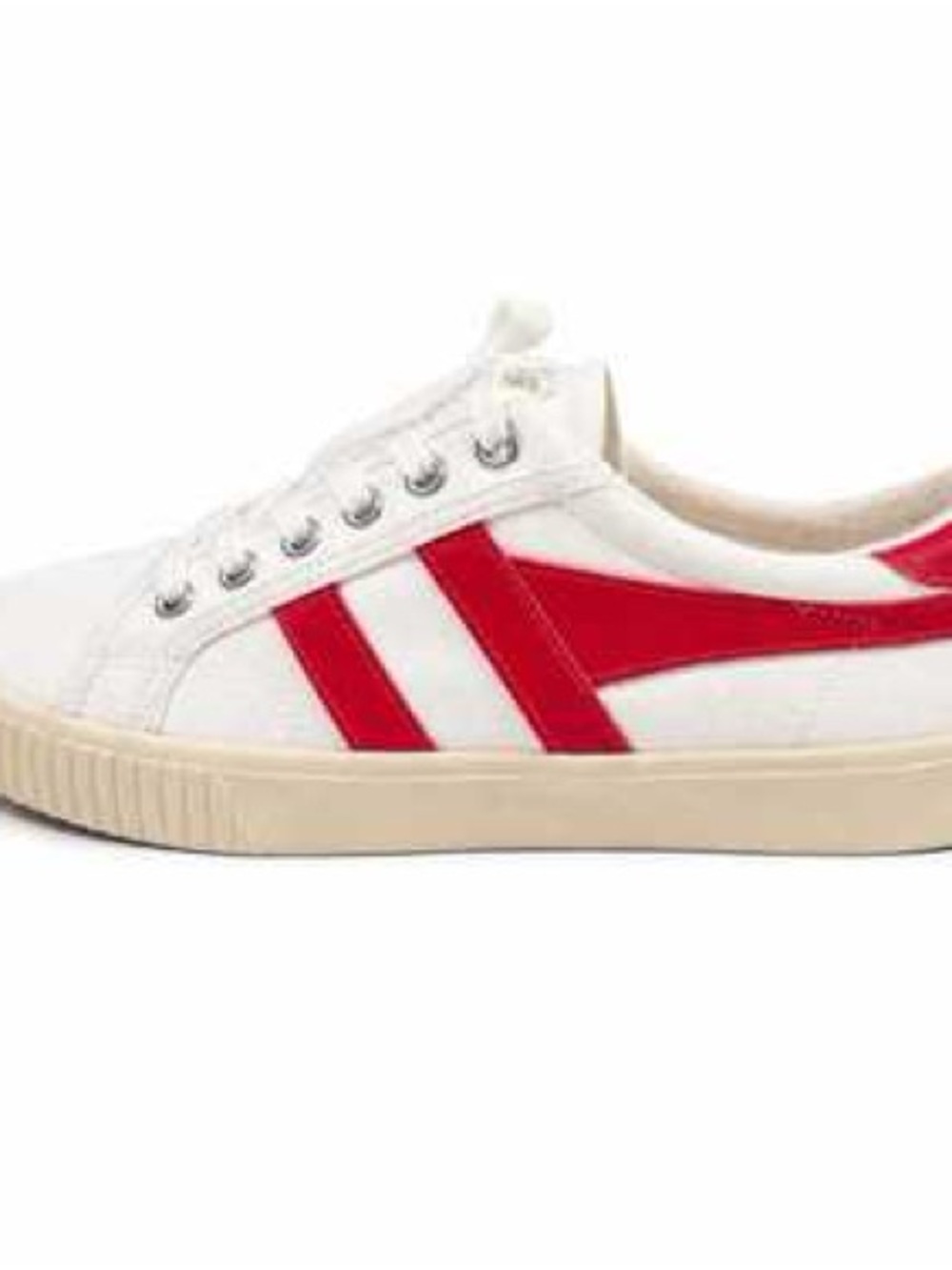 Gola mark cox women’s tennis White Sneakers with Red Stripe Accent